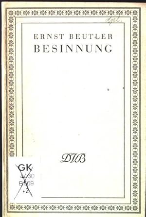 Bild des Verkufers fr Besinnung zum Verkauf von books4less (Versandantiquariat Petra Gros GmbH & Co. KG)