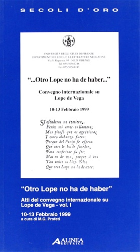 Seller image for otro Lope no ha de haber. Vol.I. for sale by FIRENZELIBRI SRL