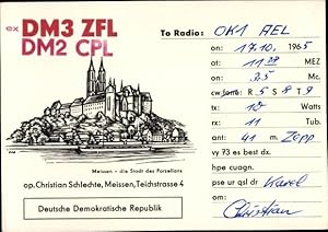 Ansichtskarte / Postkarte Deutsche Demokratische Republik, DM3 ZFL, Meißen, Christian Schlechte, ...