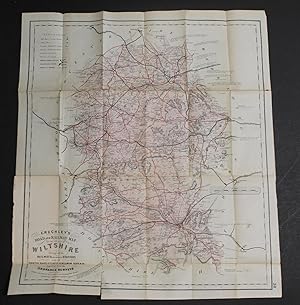 Cruchley's County Map of Wiltshire showing all the Railways and names of Stations also Villages, ...