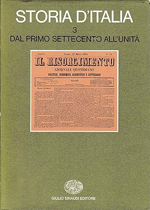 Storia d'Italia. Dal primo Settecento all'unità vol. 3°