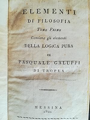 Elementi di filosofia. I. II.