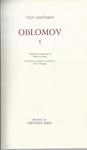 Immagine del venditore per Oblomov. 1-2 venduto da librisaggi