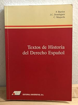 TEXTOS DE HISTORIA DEL DERECHO ESPAÑOL :