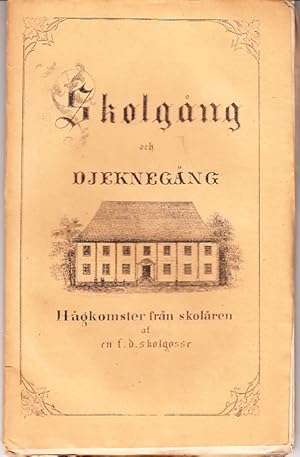 Bild des Verkufers fr Skolgng och djeknegng. Hgkomster frn skolren af en f. d. skolgosse. zum Verkauf von Centralantikvariatet