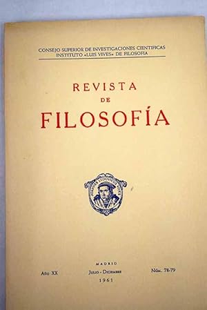 Imagen del vendedor de Revista de filosofa, nmeros 78-79 a la venta por Alcan Libros