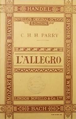L'Allegro ed il pensieroso, Vocal Score