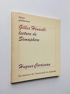 Bild des Verkufers fr Gilles HENAULT : Lecture de Smaphore zum Verkauf von Pascal Coudert