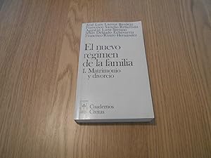 Imagen del vendedor de El nuevo rgimen de la familia. La transformacin del derecho de Familia y la formacin del jurista. Matrimonio y divorcio. 1a. EDICION. TOMO I. a la venta por Librera Camino Bulnes