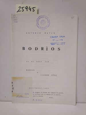 Immagine del venditore per BODRIOS venduto da Librera Circus