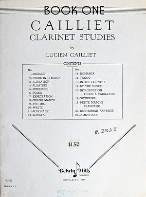 Cailliet Clarinet Studies. Book One