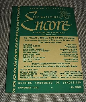 Seller image for The Magazine Encore for November 1943 for sale by biblioboy
