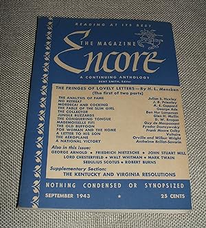 Seller image for The Magazine Encore for September 1943 for sale by biblioboy