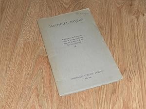 Seller image for MacNeill Papers. Catalogue of an Exhibition Mainly of Manuscript letters from the Collection of the Late Eoin MacNeill. UCD July 1959. for sale by Dublin Bookbrowsers