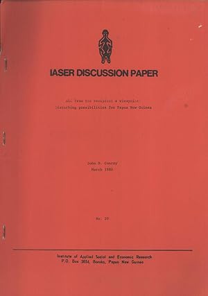 Bild des Verkufers fr Aid From the Recipient's Viewpoint: Disturbing Possibilities for Papua New Guinea (IASER Discussion Paper, 29) zum Verkauf von Masalai Press