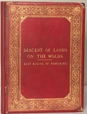 Bild des Verkufers fr DESCENT OF LANDS ON THE WOLDS (Cover title). zum Verkauf von Alex Alec-Smith ABA ILAB PBFA