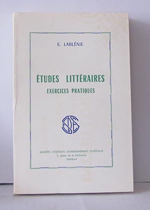 Image du vendeur pour tudes littraires exercices pratiques mis en vente par Librairie Albert-Etienne