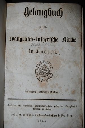 Gesangbuch für die evangelisch-lutherische Kirche in Bayern.