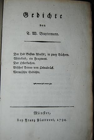 Bild des Verkufers fr Gedichte. zum Verkauf von Antiquariat C. Dorothea Mller