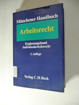 Bild des Verkufers fr Ergnzungsband Individualarbeitsrecht zum Verkauf von Gebrauchtbcherlogistik  H.J. Lauterbach