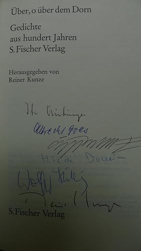 Über, o über dem Dorn, Gedichte aus 100 Jahren S. Fischer Verlag,
