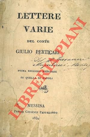 Lettere varie del Conte Luigi Perticari.