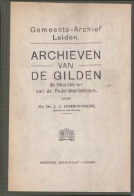 Archieven van de gilden, de Beurzen en van de Rederijkerskamers. Gemeente-archief Leiden