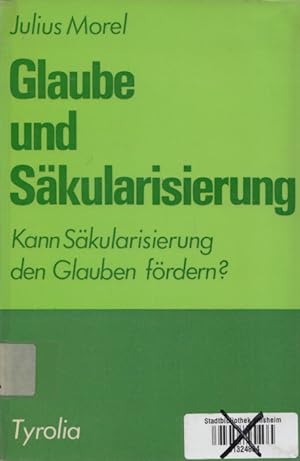 Bild des Verkufers fr Glaube und Skularisierung: Religion im Christentum als Problem. zum Verkauf von Buch von den Driesch
