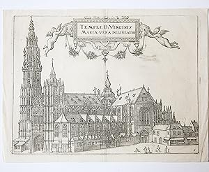 [Antique print, engraving] The Cathedral of Our Lady in Antwerp/Onze-lieve-vrouwekathedraal in An...