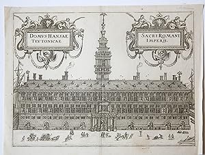 Image du vendeur pour [Antique print, engraving] The Hanzehuis in Antwerp [the Eastern House]/Het Hanzehuis in Antwerpen, published 1612. mis en vente par Antiquariaat Arine van der Steur / ILAB