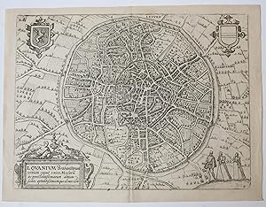 Image du vendeur pour [Copper Engraving map/Kopergravure kaart van Leuven] LOVANIUM (Leuven). mis en vente par Antiquariaat Arine van der Steur / ILAB