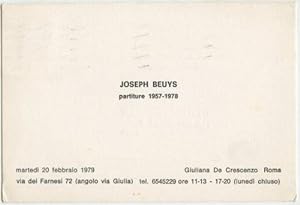Joseph Beuys | Partiture 1957-1978