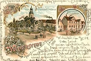 Postkarte Carte Postale 33549146 Wickerstedt Kirche Kriegerdenkmal Warenhandlung Soldatenpostkart...