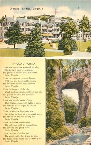 Postkarte Carte Postale 73550538 Virginia US-State Natural Bridge Virginia US-State
