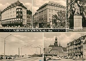 Bild des Verkufers fr Postkarte Carte Postale 73549913 Zwickau Sachsen HOG Ringcafe HO Hotel Wagner Robert Schumann Denkmal Sc zum Verkauf von Versandhandel Boeger