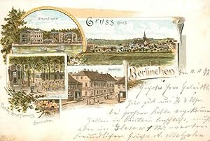 Postkarte Carte Postale 33548163 Berlinchen Neumark Strandhotel Marktecke Restauration Eichwald B...