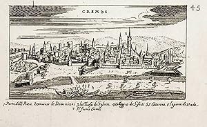 KREMS AN DER DONAU, Ansicht ca. 1685 Titel: Crembs