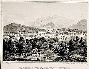 SALZBURG, Gesamtansicht ca. 1850 Titel: Salzburg von Maria Plain gesehen [aus: Album vom Salzburg...