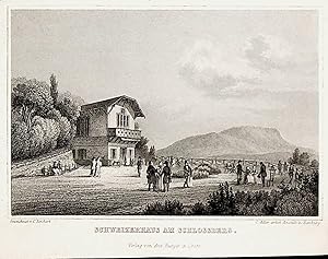 GRAZ, Schloßberg, Schweizerhaus Ansicht, Titel: Schweizerhaus am Schlossberg ca. 1860; [aus: Reic...