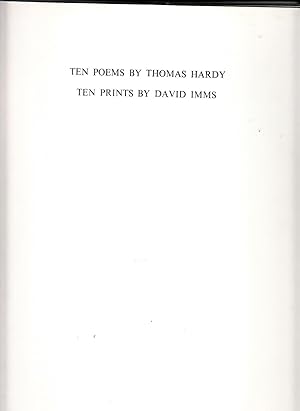 Ten Poems by Thomas Hardy | Ten Prints by David Imms