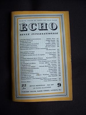 Echo - Revue internationale - N°9 Mai 1947