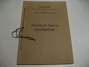 Bild des Verkufers fr Bamberger und Nrnberger Lederschnittbnde. zum Verkauf von Ottmar Mller