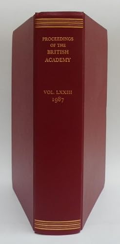 Imagen del vendedor de Proceedings of the British Academy. Vol. LXXIII - 1987. With 42 plates a la venta por Der Buchfreund
