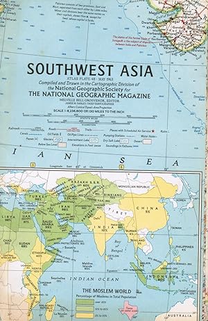 National Geographic Map - Southwest Asia