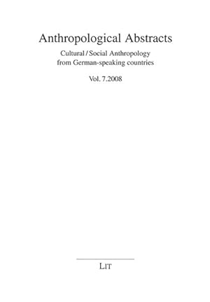 Imagen del vendedor de Anthropological Abstracts 7/2008 a la venta por GreatBookPrices