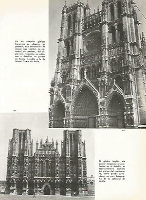 Imagen del vendedor de LAMINA 14754: Catedral de Wells y Notre Dame de Paris a la venta por EL BOLETIN