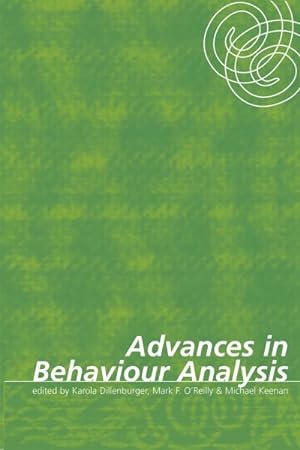 Immagine del venditore per Advances in Behaviour Analysis venduto da GreatBookPrices