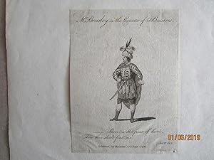 Image du vendeur pour THATRE - UNE GRAVURE sur CUIVRE / THEATER - ONE COPPERPLATE ENGRAVING - 9 x 12 cm de 1781 : M BENSLEY in the CHARACTER of BUSIRIS [ de " BUSIRIS , KING OF EGYPT " Act V Sce. 1 ] mis en vente par LA FRANCE GALANTE