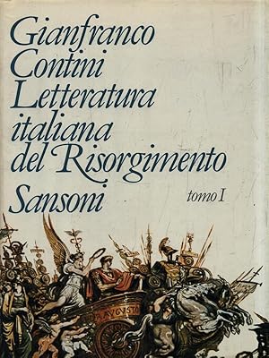 Bild des Verkufers fr Letteratura italiana del Risorgimento. Tomo I zum Verkauf von Librodifaccia