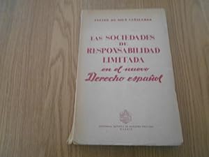 Imagen del vendedor de Las sociedades de responsabilidad limitada en el Nuevo Derecho Espaol. a la venta por Librera Camino Bulnes